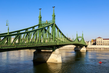 Liberty Bridge in Budapest, Hungary