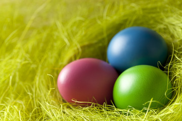 Fototapeta na wymiar Colored Easter eggs
