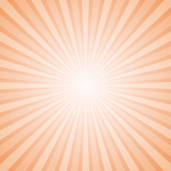 Sunny Orange and White Background with Retro Rays of Different