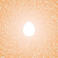 Happy Easter Greeting Card With Text in Circles plus Sunny