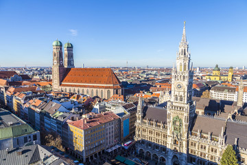 The Frauenkirche is a church in the Bavarian city of Munich - obrazy, fototapety, plakaty