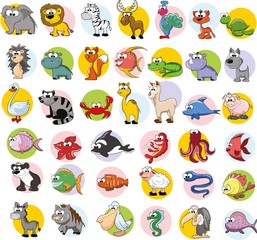 Набор милый мультфильм животных