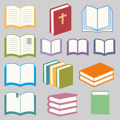 Book icons set