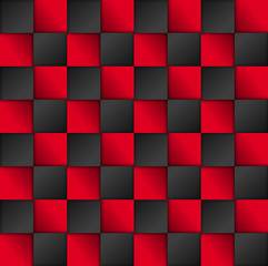 Vector black and red squares background. Abstract vector