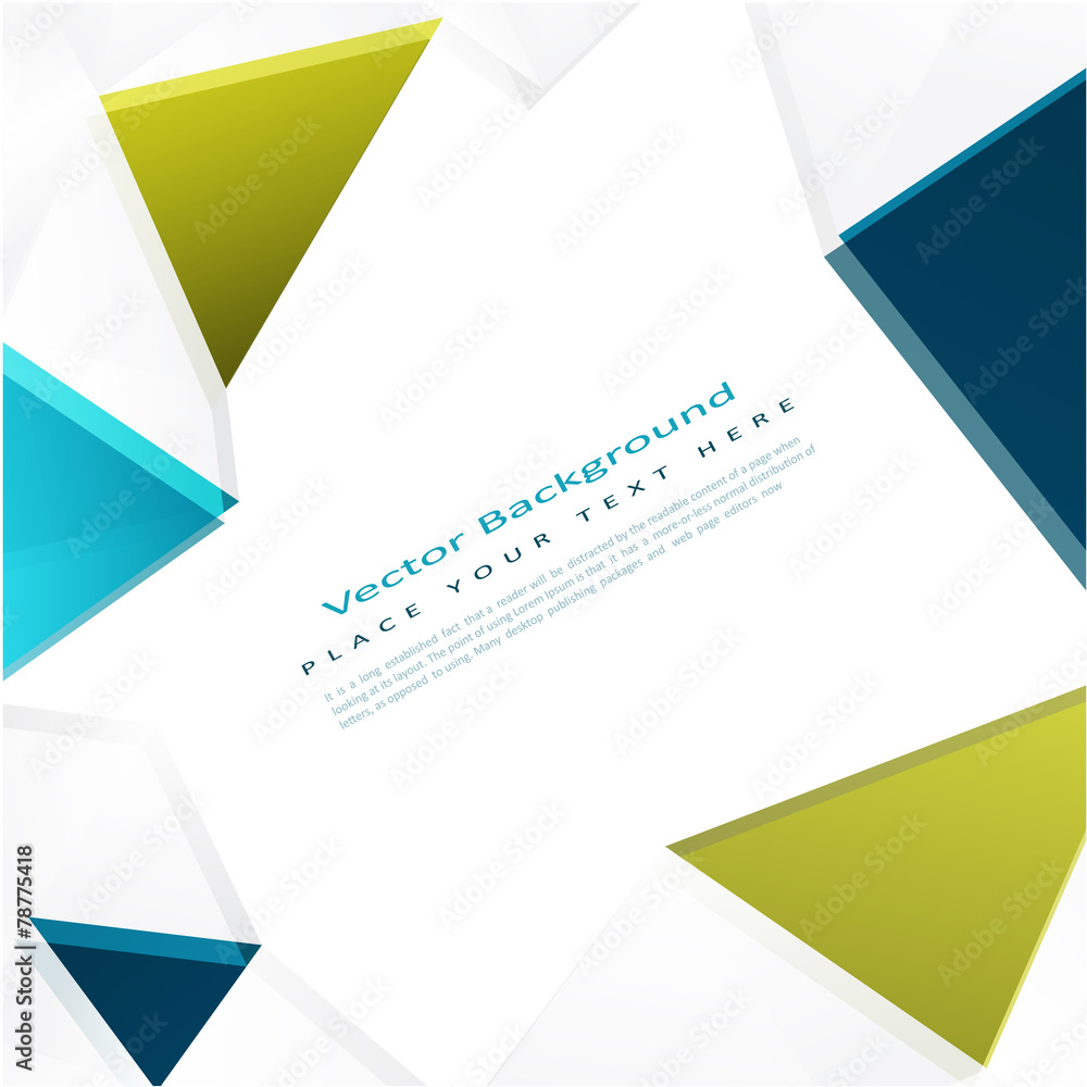Poster Vector background with color triangles