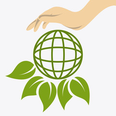 Ecology design, vector illustration.