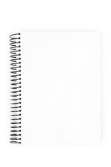 isolated notebook on a white background