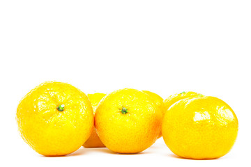 oranges on white background