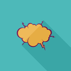 Flat Comic Speech Bubbl. Retro Logo