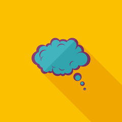 Flat Comic Speech Bubbl. Retro Logo