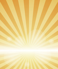 orange Background With Sunburst.