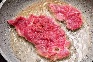 Beef Strip Steak Cooking/ process of cooking beef strip steak