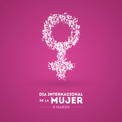 International Women's Day. March 8. Spanish - obrazy, fototapety, plakaty