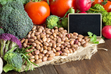 Pinto beans and vegatables