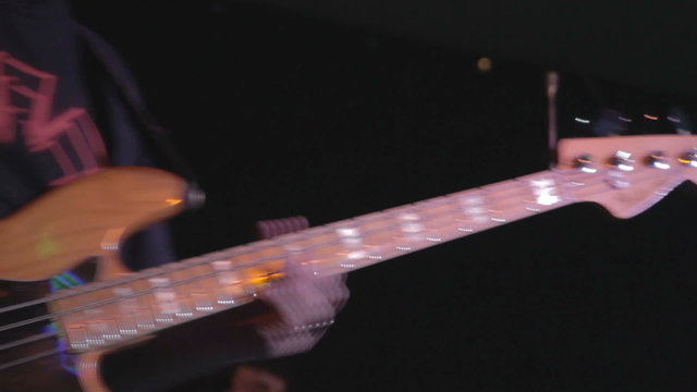 Bass guitar player and drummer