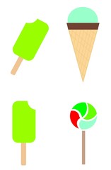 Glace en 4 icônes