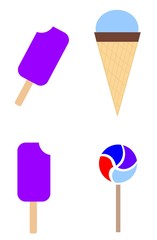 Glace en 4 icônes