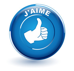 j'aime sur bouton bleu