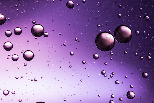 Purple oil and water abstract