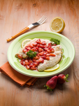 escalope with strawberries