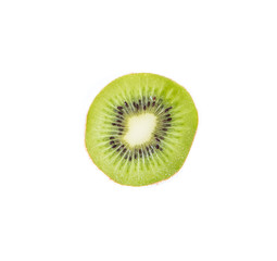 Fototapeta na wymiar sliced kiwi on a white background, kiwi sectional