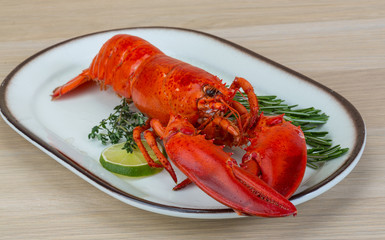 Boiled lobster