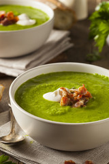 Homemade Green Spring Pea Soup