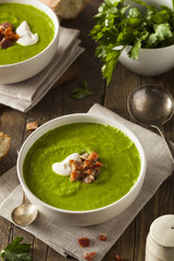 Homemade Green Spring Pea Soup