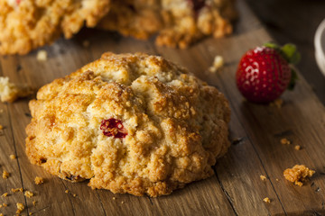 Homemade Strawberry Scones for Breakfast