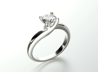 Ring with Diamond. Jewelry background