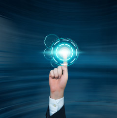 hand pushing interface