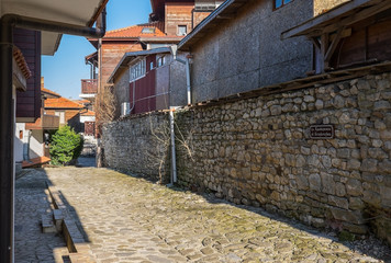 Fototapeta na wymiar Old Town Nessebar Old Street