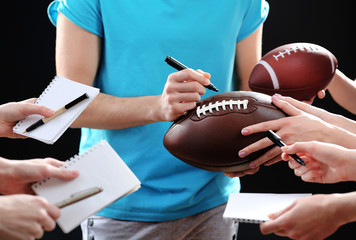 Autographs by American football star