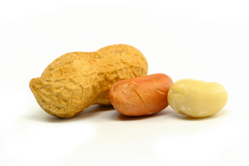 Peanuts on white