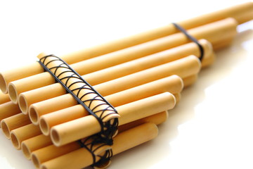 pan flute close-up