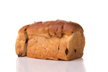 Fresh Raisin Bread on White isolated background