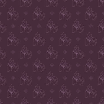 elephants in the Indian pattern