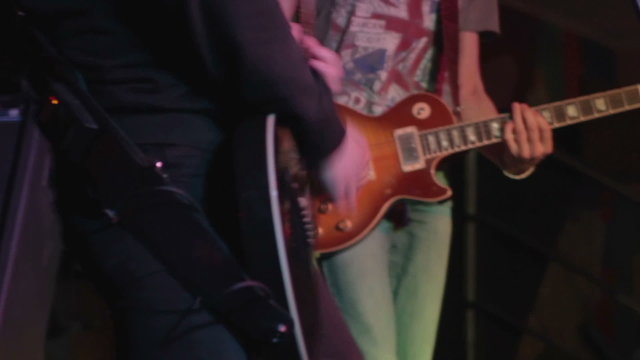 Two guitarists on the stage