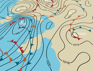 Weather system map - obrazy, fototapety, plakaty