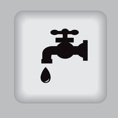 water, tap, droplet, illustration, flatvector, icon