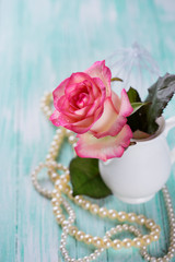 Postcard with elegant  flower