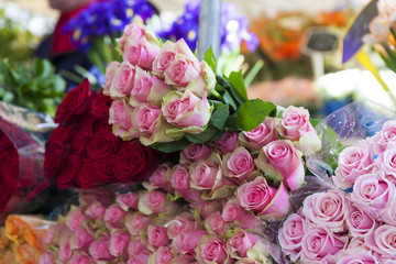 フランス　マルシェ　イメージ　　花屋　クローズアップ