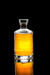 whiskey bottle in dark background