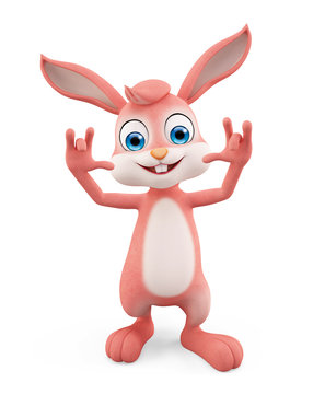 Easter Bunny with standing pose