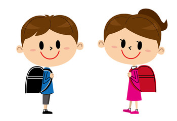 小学生　男の子　女の子