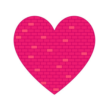 Bricks Pattern Heart