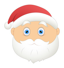 Scared Santa Face Vector