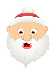 Scared Funny Santa Face