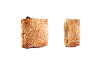 Flaky cookies with raisins