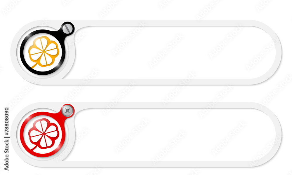 Poster vector buttons with screw and cloverleaf